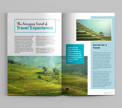 Travel Magazine Preview - GraphicRiver Magazine Feature Layout, Travel Catalogue, Digital Magazine Design, Travel Magazine Design, Tourism Magazine, Travel Magazine Layout, Travel Layout, Landscape Magazine, Outdoor Magazine