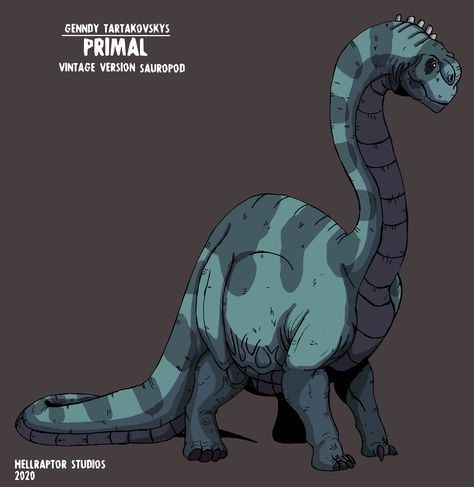 Primal Cartoon, Primal Creatures, Hellraptor Studios, Dinosaur Art Projects, Genndy Tartakovsky, Creature Ideas, Spiderman Artwork, Creature Artwork, Paleo Art