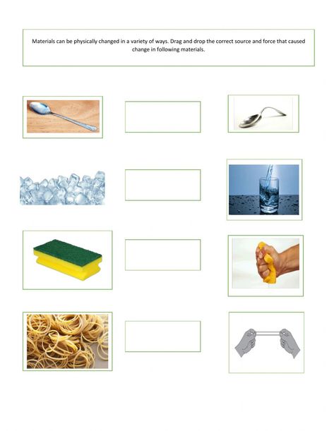 Changing Materials Science, Changing Materials Science Worksheet, Materials Worksheet, Butterfly Life Cycle, Preschool Art Activities, Materials Science, 1st Grade Worksheets, Science Worksheets, Animal Habitats