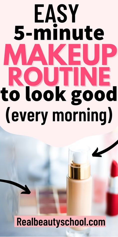 Beginner Makeup Routine, Basic Steps For Makeup, Easy Makeup Everyday, Basic Makeup Look Natural Step By Step, Easy Foundation Routine, Fast Makeup Tutorial, Easy Makeup Routine For Beginners, Lightweight Makeup Look, How To Use Makeup Step By Step