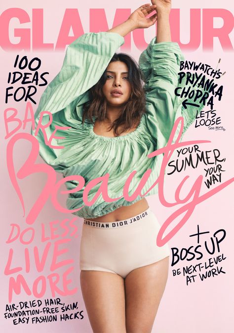 Glamour Magazine Cover, Magazine Cover Ideas, Fashion Magazine Cover, Glamour Magazine, Magazine Cover Design, Fashion Cover, Baywatch, Priyanka Chopra, Work Fashion