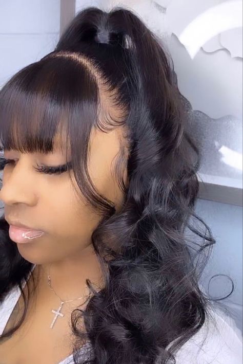 Black Girls Hairstyles Weave, Weave Ponytail Hairstyles, Stacked Bob, Black Ponytail Hairstyles, Stacked Bob Haircut, Braids Hairstyles Pictures, Long Hair Updo, Slick Hairstyles, Dope Hairstyles