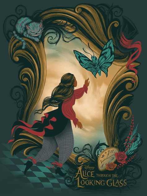 #DisneyAlice Artist: Stacey Aoyama // Exhibition: Alice Through the Looking Glass Art Showcase (Presented by Hero Complex Gallery and Disney Fine Art) Disney Fantasia, Madness Returns, Alice Wonderland, Alice Madness, Alice In Wonderland Theme, Children Books, Rock Posters, Glass Artwork, Disney Alice