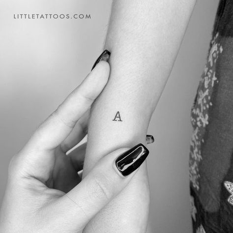 A Uppercase Typewriter Letter Temporary Tattoo - Set of 3 Fonts for tattoos #fontsfortattoos tattoo #tattoo tattoos #tattoos fonts #fonts font #font 7.97 Date Of Birth Tattoos Ideas Fonts, Name Tattoos On Neck, Typewriter Font Tattoo, Tattoo Font Styles, Number Tattoo Fonts, Fonts For Tattoos, Typewriter Letters, Tattoos Fonts, Scripture Tattoos