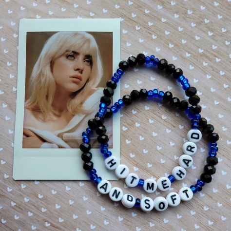 Bracelet Idea Seed Beads, Alphabet Beads Bracelet Ideas, Billie Eilish Clay Bead Bracelet, Chase Atlantic Bracelet Ideas, Billie Eilish Inspired Bracelet, Lil Peep Lil Tracy Matching Bracelets, Cool Bead Bracelet Ideas, Hit Me Hard And Soft Bracelet, The Weeknd Bracelet