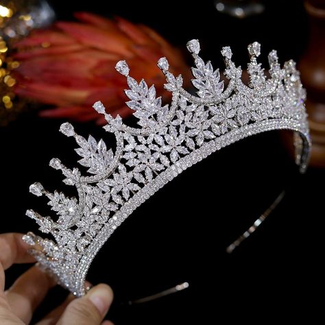 Buy Crown Tiara for Weddings | Crowns And Tiaras – TulleLux Bridal Crowns & Accessories Bridal Hair Tiara, Crystal Crowns, Crystal Headpiece Wedding, Crystal Crown Tiaras, Swarovski Tiara, Crystal Bridal Headpiece, Crystal Wedding Tiaras, Crystal Bridal Tiaras, Hair Crown