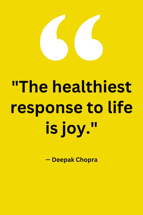 "The healthiest response to life is joy." — Deepak Chopra #quote #quotes #inspirational #enjoy #motivational #inspirationalquote #shortlifequote #motivationalquotes #quoteaboutlife #enjoytime #positivequote #positivequotes #deepakchopra Deepak Chopra Quotes, Inspirational Motivational Quotes, Life Is Too Short Quotes, Deepak Chopra, Inspirational Quotes Motivation, Positive Quotes, Life Is, No Response, Motivational Quotes