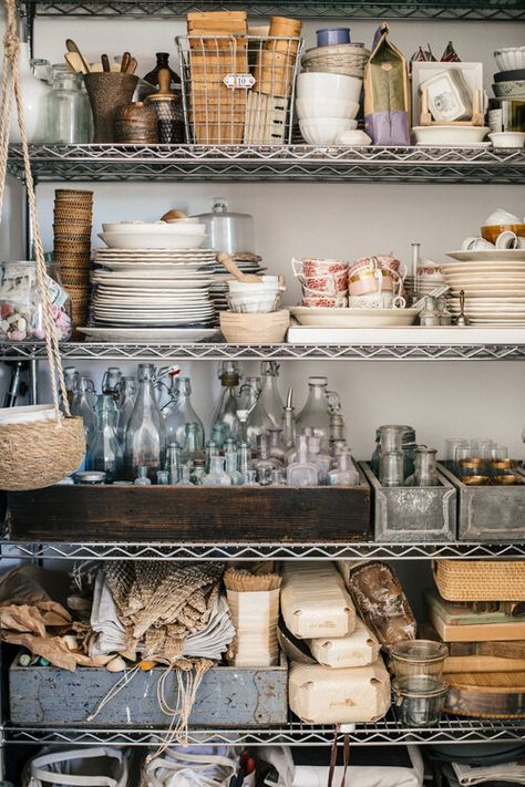 French Kitchen Organization, Unfitted Kitchen French, Organize Refrigerator, Full Pantry, Larder Storage, Heather Bullard, Unfitted Kitchen, Open Pantry, Studio Storage