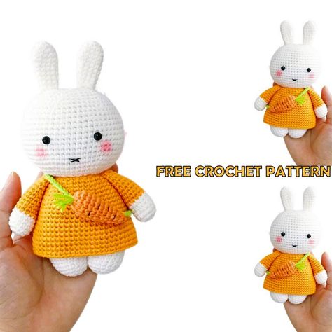 Miffy Amigurumi Free Pattern, Miffy Crochet Pattern Free, Miffy Crochet Pattern, Bunny Free Crochet Pattern, Miffy Bunny, 100 Crochet Stitches, Pet Sweaters, Knit Toys, Crochet Dog Patterns