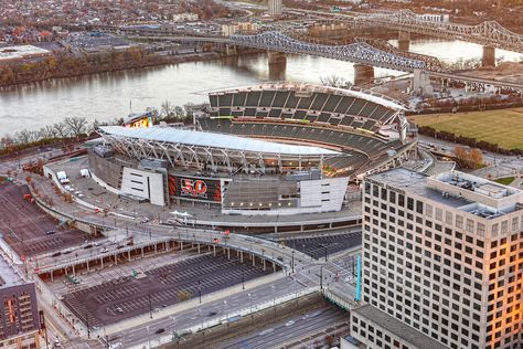 Paycor Stadium, previously known as Paul Brown Stadium, is an outdoor football stadium in Cincinnati, Ohio. It is the home venue of the Cincinnati Bengals of the National Football League and opened on August 19, 2000. -- Wikipedia Paul Brown Stadium, Paul Brown, Football Stadium, Football Stadiums, August 19, Cincinnati Ohio, Cincinnati Bengals, National Football League, I Got It