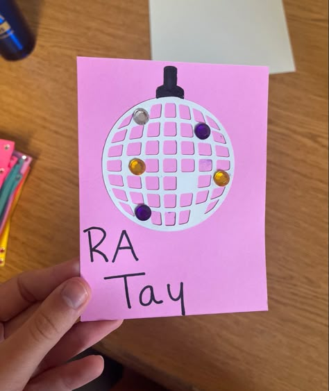 Disco Ball Door Dec, Door Dec Ideas College, Barbie Door Decs, Taylor Swift Door Decs, Door Decorations Ra, Door Decs Ra, Hall Themes, Resident Assistant Door Decs, Res Life Bulletin Boards