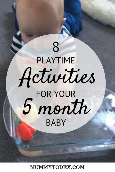 8 fun and engaging playtime activities to try with your 5 month old baby. Bored or unsure what to do with your baby now he's turned 5 months old? Try these fun and inspiring activities involving tummy time, back time and sensory play to stimulate and help your baby learn and develop new skills and start understanding the world around him #babyactivities #babygames #5monthsold Sensory 5 Month Old, Infant Activities 5 Months, Sensory Activities 5 Month Old, Activities For 10 Month Old, Activities For 5 Month Old, 5 Month Old Schedule, 5 Month Old Baby Activities, 6 Month Baby Activities, Stimulation Activities