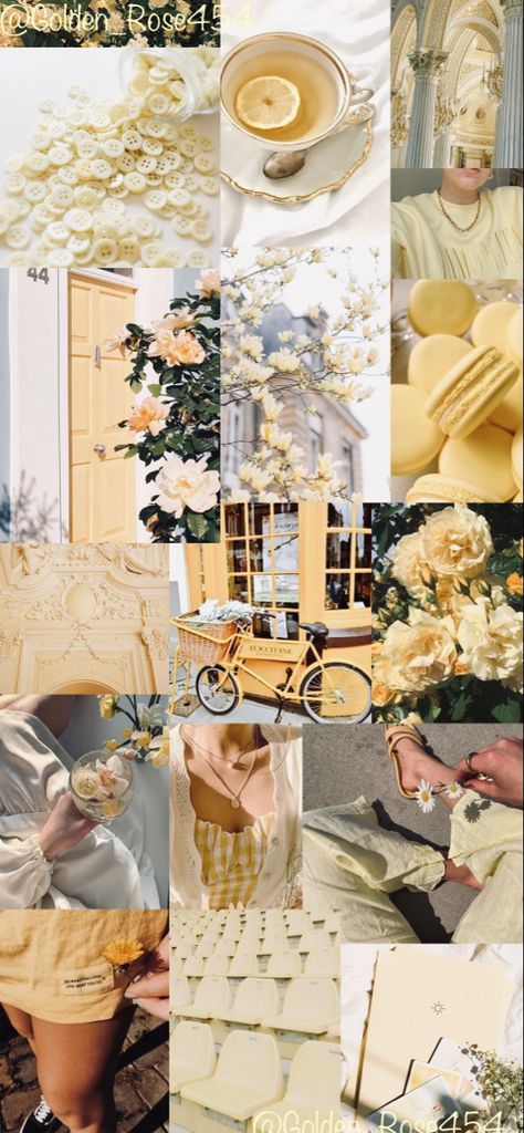 Canary Color Aesthetic, Pastel Yellow Aesthetic Collage, Pastel Yellow Collage Wallpaper, Yellow Collage Wallpaper Aesthetic, Laney Aesthetic, Aesthic Wallpaper Iphone Pastel, Spring Asthetics Wallpaper, Yellow Aesthetic Wallpaper Collage, Yellow Wallpaper Collage