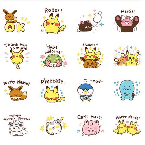 Kawaii Message Stickers For iPhone & Android - Super Cute Kawaii!! Iphone Stickers For Messages, Messages App Icon, Stickers For Iphone, Message Stickers, Memo Notes, Iphone Stickers, Kawaii Games, Pokemon Stickers, Cute Animal Illustration