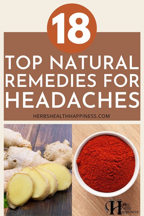 Herbs Health & Happiness 18 Natural Remedies For Headaches - Herbs Health & Happiness Natural Remedies For Headaches, Remedies For Headaches, Daily Headaches, Bulging Disc, For Headaches, Natural Mask, Natural Headache Remedies, How To Relieve Headaches, Baking Soda Uses