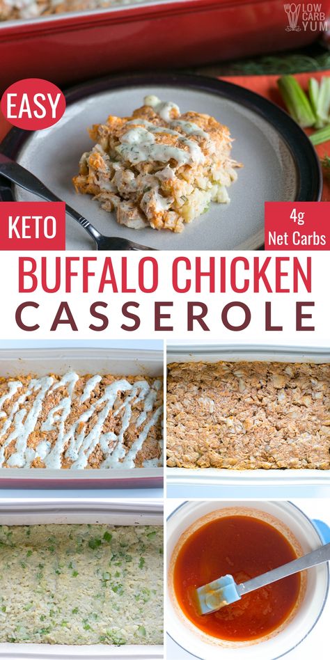 Keto Buffalo Chicken Casserole, Chicken Casserole Low Carb, Paleo Buffalo Chicken Casserole, Paleo Buffalo Chicken, Casserole Low Carb, Keto Buffalo Chicken, Ranch Sauce, Dairy Free Low Carb, Buffalo Chicken Casserole