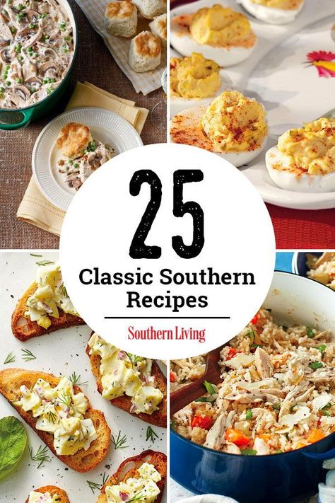 Southern Lunch Recipes, Period Comfort, Purewow Recipes, Country Dinner, Southern Living Recipes, Classic Southern Recipes, Southern Cooking Recipes, Southern Dinner, American Dinner