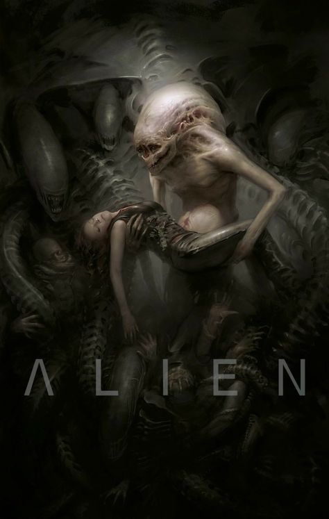 Xenomorph Types, Aliens Movie Art, Alien Movie Poster, Alien Poster, Creature Movie, Alien Resurrection, Terror Movies, Giger Alien, Predator Alien Art