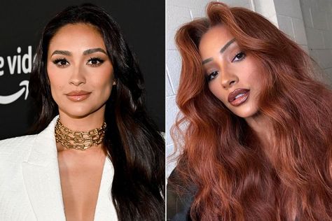 Shay Mitchell Gets Roped into 'Cowboy Copper' Hair Trend — And Her Auburn Hue Cost Just $12 Shay Mitchell Red Hair, Shay Mitchell Hair, Cowboy Copper Hair, Fendi Runway, Cowboy Copper, Casual Updo, Fiery Red Hair, Celebrity Hairstylist, Hair Milk