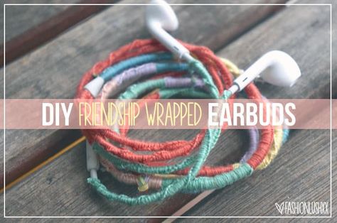 Earbuds Diy, Wrapped Earbuds, Headphone Wrap, Diy Headphones, Diy Fashion Trends, Diy Wrap, Create Diy, Diy Fashion, Craft Room