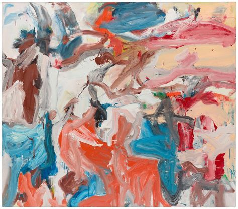 image of 'Untitled XIV' William De Kooning Painting, Kooning Paintings, De Kooning Paintings, Modern Art Works, Traditional Media, Art Top, Expressionist Artists, Art Terms, Willem De Kooning