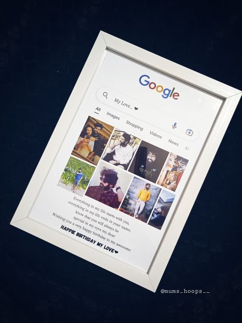 Happy Birthday Google Frame, Google Frame Background, Photoframe Ideas Gift, Google Theme Photo Frame, Photo Frame For Boyfriend Birthday, Google Frame Photo, Google Gift Card Diy, Google Photo Frame, Photo Frames Design