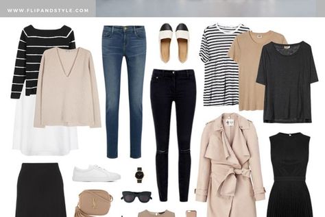 What To Pack | Paris French Wardrobe, Travel Capsule, Travel Capsule Wardrobe, London Outfit, Paris Outfits, Fashion Capsule, Minimalist Wardrobe, Travel Wardrobe, The Eiffel Tower