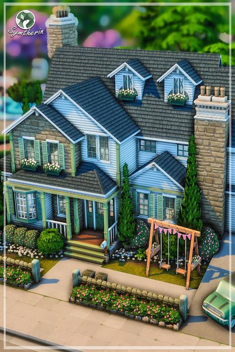 Welcome to another speed build in The Sims 4! This Grandparents' home can also work as a generations home if you so desire! 🥰 Family Home Sims 4, Home The Sims 4, Sims 4 Speed Build, Sims Building, The Sims 4, The Sims, Family Home, Sims 4, Home And Family