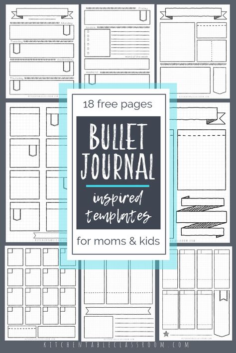 bullet journal printables bullet journal template bullet journal PDF bullet journal pages 6 Bullet Journal For Kids, Journal Printables Templates, Free Bullet Journal Printables, Bujo Printables, Bullet Journal Calendrier, Bullet Journal Templates, Bullet Journal Stencils, Journal Tips, Bujo Layout