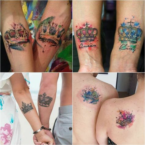 crown tattoo - couple crown tattoo - king crown tattoo. Explore more Tattoo ideas on positivefox.com #collage #couplecrowntattoos #crowntattoo #kingcrowntattoo #queencrowntattoos #tattooideas #tattoomoodboard #tattoos Crown Meaning, Tattoo Ideas For Couples, King Crown Tattoo, King Queen Tattoo, Crown Tattoos For Women, Queen Crown Tattoo, Small Crown Tattoo, Crown Tattoos, Queens Crown