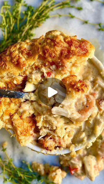 Rey | kingcooks on Instagram: "Cheddar Bay Biscuit Seafood Pot Pie | kingcooks

🥧 Say “Pot Pie” to add this recipe to your amazing collection 🦀

Craving comfort with a coastal twist? This Cheddar Bay Biscuit Seafood Pot Pie is the answer to all your savory desires. Creamy, buttery layers meet fresh seafood under a golden cheddar crown, giving you that melt-in-your-mouth magic. One bite, and you’re lost in indulgence.
#instagood #seafood #potpie #cheddarbaybiscuits #feastonthese #justlikethat 

Pick your favorite?!" Cheddar Biscuit Pot Pie, Cheddar Bay Biscuit Seafood Pot Pie, Shrimp Pie, Seafood Pot Pie Recipe, Seafood Quiche Recipes, Biscuit Casserole Recipes, Seafood Dinner Ideas, Seafood Pot Pie, Seafood Casserole Recipes