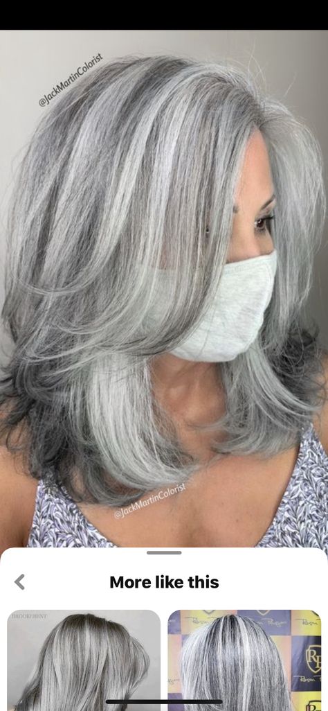 Grey Hair Transformation, Gorgeous Gray Hair, Grey Hair Inspiration, Gray Hair Growing Out, Natural Gray Hair, Blending Gray Hair, Gray Hair Highlights, Long Gray Hair, Hair Makeover