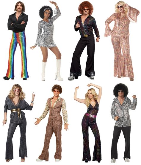 These Retro 60s and 70s Costumes Will Make You Want to Get Up and Dance Outfit Anni 70/80, 80s Disco Party Outfit Costume Ideas, 70s Dance Costume, Retro 70's Outfits For Women, 60 70 80 Fashion Outfit, Disco Party 70s Outfit, 70s Fashion Costume, 70 Disco Outfit, Disco Retro Outfit For Women