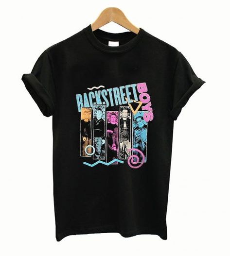 Backstreet Boys 90s Bar T Shirt Backstreet Boys 90s, 90s Bar, Backstreet Boys Shirts, Backstreet Boy, Pop Pop Shirts, Vintage Pop, Boy Celebrities, Effortless Fashion, Boys Shirt