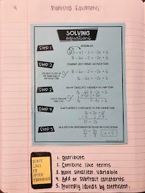 Mrs. Newell's Math: Algebra 1: Solving Equations and Inequalities with Variables on Both Sides Foldable Equations Notes, Equations And Inequalities, Solving Inequalities, Solving Linear Equations, Teaching Algebra, Middle School Math Classroom, Maths Algebra, Math Notes, Solving Equations