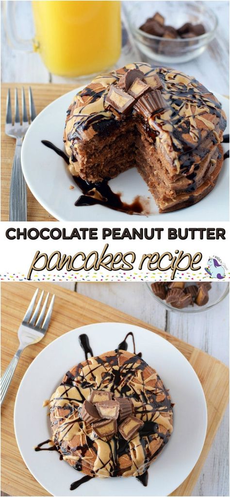 Beer Pancakes, Peanut Butter Pancake Recipe, Peanut Butter Waffles, Pancakes Chocolate, Pancake Dessert, Peanut Butter Pancakes, Butter Pancakes, Chocolate Pancakes, Chocolate Chip Pancakes