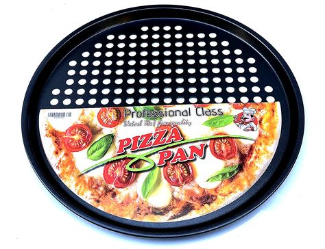 Pizza Pan with holes -Nonstick Carbon Steel Pizza Pan, Pizza pans Pizza Tray Bakeware Perforated Round For Home Kitchen - PROFESSIONAL CLASS 32.5CM Diameter 12 3/4" INCHES with Fast Crisp Technology Pizza Tray, Carbon Steel Pan, Pizza Pans, Large Pizza, Pizza Pan, Pan Pizza, Home Baking, Baking Supplies, Pizza Crust