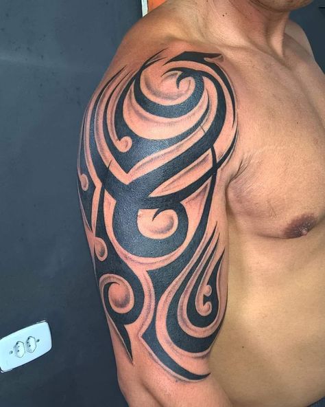 Trible Tattoo Coverup, Tattoos On Old People, Tattoo Woman Back, Trible Tattoos For Men, Coverup Tattoo Design For Man, Trible Tattoos, Tattoo Font For Men, Tattoo Quotes For Men, See Tattoo