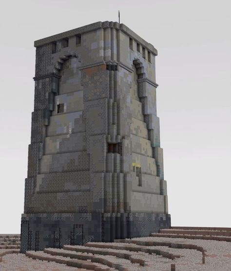 Stone Tower Minecraft, Minecraft Prison Build, Cool Stuff To Build In Minecraft, Minecraft Prison Ideas, Minecraft Texturing, Minecraft Castle Tower, Minecraft Tower Design, Minecraft Towers, Minecraft Tower Ideas