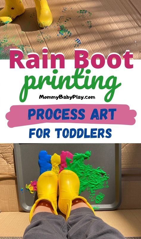 Rain Process Art, Rain Boots Craft, Outdoor Kids Activities, Raspberry Art, Boot Painting, Preschool Outdoor Activities, Preschool Homeschooling, Rainy Day Activities For Kids, Australian Winter