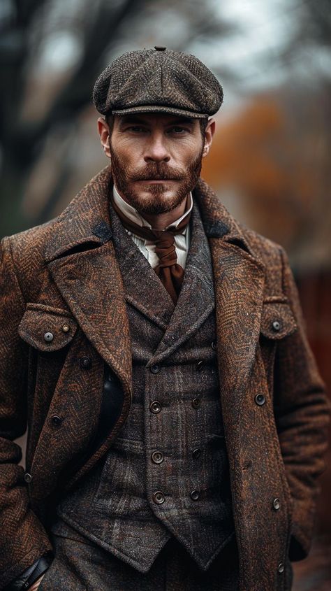 Dark Characters, Masculine Outfits, Older Mens Fashion, Country Gentleman, Mode Steampunk, British Style Men, Dapper Mens Fashion, Unique Clothes, Tweed Jackets