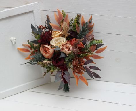 Flower Arch Arrangement, Arbor Flowers, Bouquet Fall Wedding, Faux Flowers Wedding, Faux Bouquet, Bouquet Burgundy, Floral Archway, Wedding Decorating, Bridal Bouquet Fall