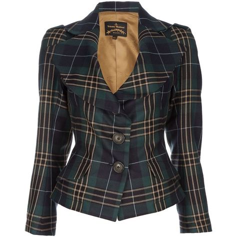 VIVIENNE WESTWOOD ANGLOMANIA Tartan jacket found on Polyvore Tartan Jacket, Tartan Fashion, Vivienne Westwood Anglomania, Plaid Fashion, Plaid Jacket, Dieselpunk, Look Chic, Casual Jacket, Vivienne Westwood