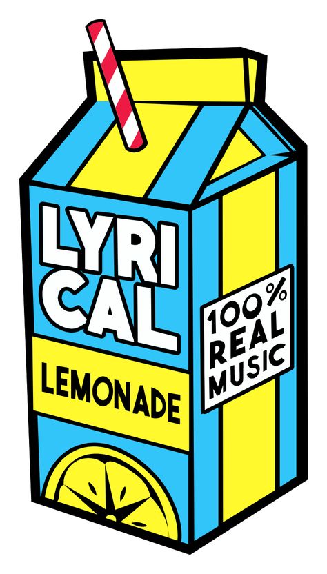 100% Real Music. Sticker with the Lyric Lemonade logo, a multimedia company specializing in music videos, events and much more.. #Logo #Music #Rap #LyricalLemonade #Lemonade Lyrical Lemonade, Lemonade