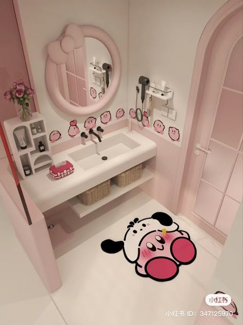 Pastel Apartment, Hello Kitty Room Decor, Kirby Art, Pinterest Room Decor, Room Deco, Cute Bedroom Decor, Cute Room Ideas, Minimalist Room, Aesthetic Rooms