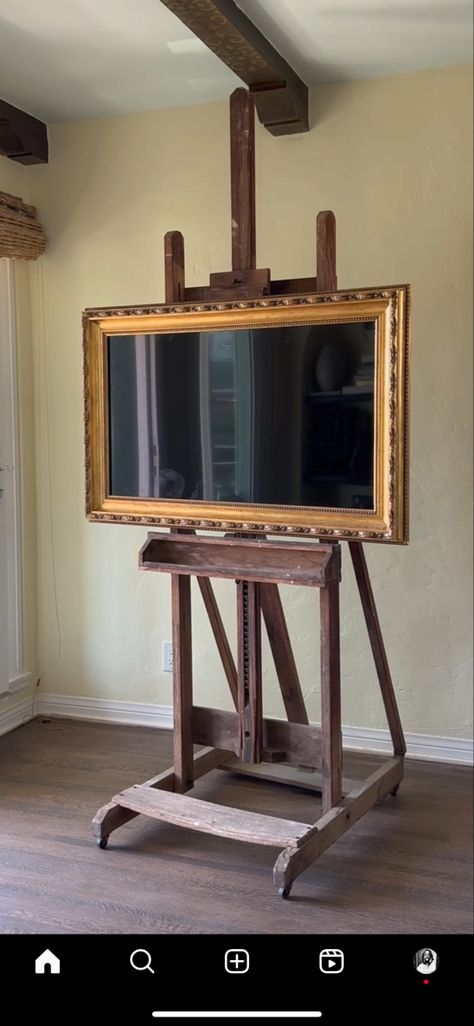 Easel Tv, Easel Tv Stand, Lone Fox, Furniture Design Wooden, Art Easel, Living Room Tv Stand, Michael Scott, Apartment Inspiration, Boho Bedroom