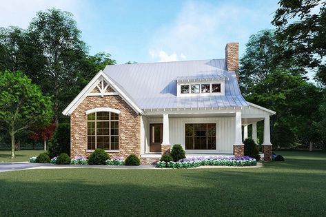 Cottage Style House Plan - 3 Beds 2.5 Baths 1957 Sq/Ft Plan #923-118 - Houseplans.com Small Craftsman House Plans, Bungalow Plan, Craftsman Style Bungalow, Craftsman Bungalow, Cottage Style House Plans, Bungalow Homes, Bungalow House Plans, Craftsman Style House Plans, Craftsman House Plan