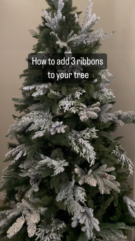 Currents  Decor & Design Ribbon Tutorial, Wine Cork Christmas Tree, Christmas Tree Decorating Tips, Vince Guaraldi, Christmas Tree Decorations Ribbon, Elegant Christmas Tree Decorations, White Christmas Tree Ideas, Diy Christmas Tree Topper, Flocked Christmas Trees Decorated