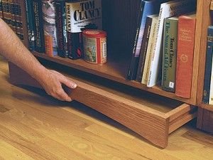 That would make a pretty front to a kitchen sink toe kick stool Secret Compartment Furniture, Concealment Furniture, Secret Hiding Places, Hidden Spaces, Secret Space, Hidden Compartments, Secret Storage, Hidden Rooms, Hiding Spots