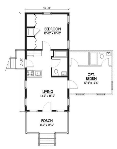 Cottage Floor Plan, Cottage Flooring, Granny Pods, Cottage Floor Plans, Cottage Style House Plans, A Small House, Tiny House Floor Plans, Tiny Home Ideas, Cottage Plan